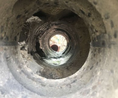 Монтаж септика c алмазным бурением фундамента