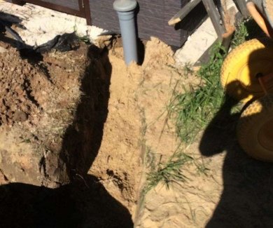 Канализация на даче в Cерпуховском районе