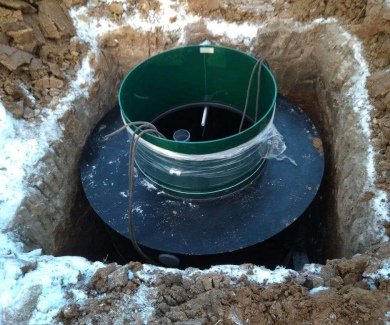 Зимний монтаж автономной канализации